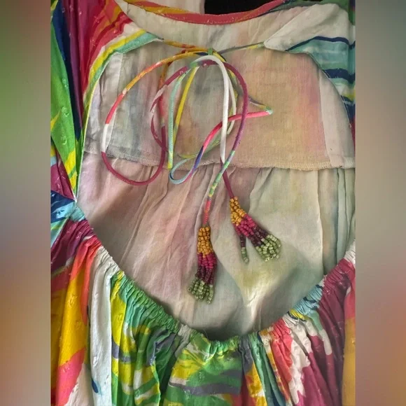 FARM Rio Colorful Puff Sleeve Dress - Picture 4 of 5